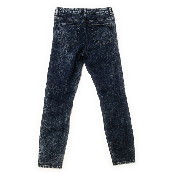 ASOS Super High Rise Dark Blue Acid Wash Jeans 28 - Picture 5 of 8